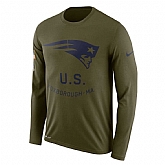 Men's New England Patriots Nike Salute to Service Sideline Legend Performance Long Sleeve T-Shirt Olive,baseball caps,new era cap wholesale,wholesale hats